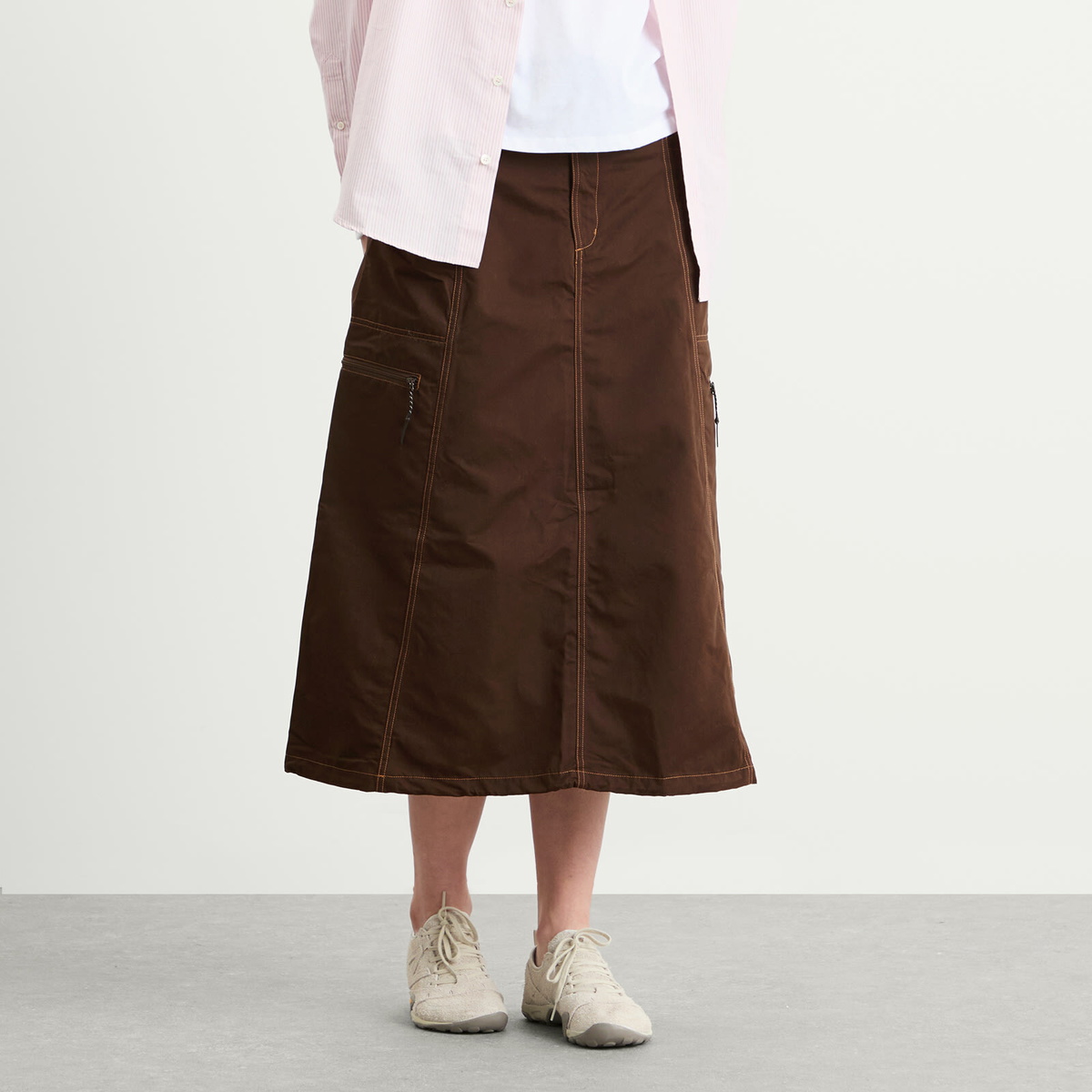 Gramicci Women's Salem Midi Skirt in Brown