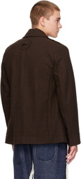 Edward Cuming Brown Raw Soft Blazer