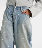 Acne Studios 2023F distressed mid-rise wide-leg jeans