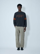 Stüssy Stripe Logo Motif Sweatshirt
