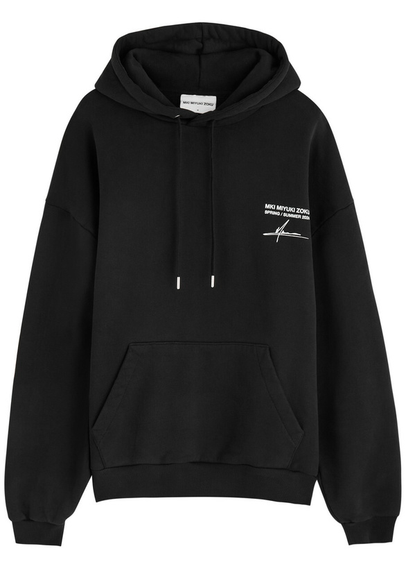Photo: Mki Miyuki Zoku Resort Hooded Cotton-blend Sweatshirt Black