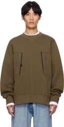 sacai Khaki Sponge Sweat Sweatshirt