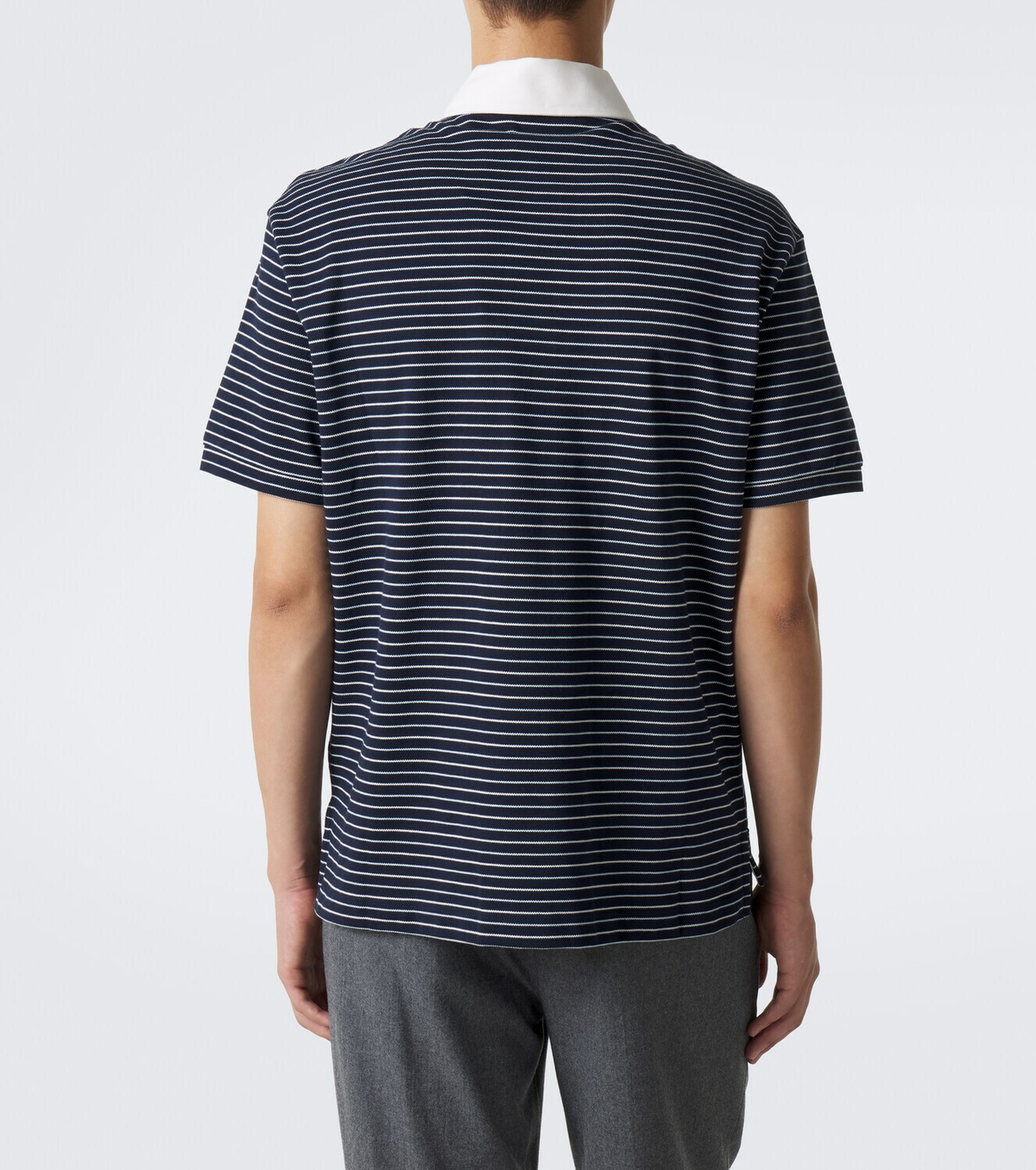 Dunhill Striped cotton piqué polo shirt