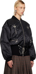 Chopova Lowena Black Glide Bomber Jacket