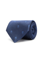 Alexander Mcqueen Skull and Polka-dot Jacquard Silk tie - Navy - One Size