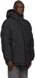 GANNI Black Quilted Puffer Coat