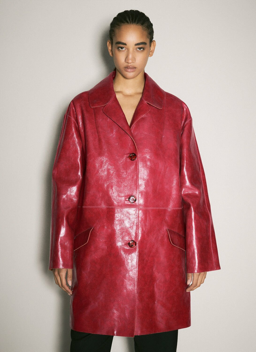 Prada Crackle Suede Coat
