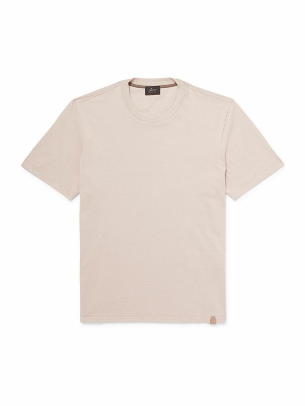 Photo: Brioni - Cotton-Jersey T-Shirt - Neutrals
