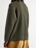 Loewe - Cable-Knit Wool Sweater - Green