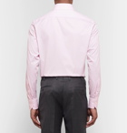 Ermenegildo Zegna - Pale-Pink Cutaway-Collar Cotton-Twill Shirt - Men - Pink