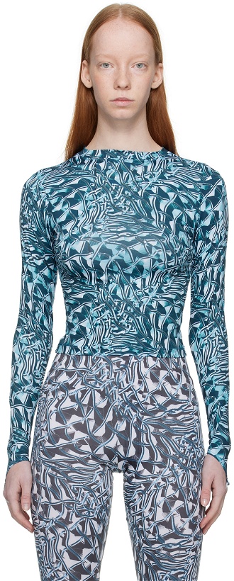 Photo: Maisie Wilen SSENSE Exclusive Blue Body Shop Long Sleeve T-Shirt