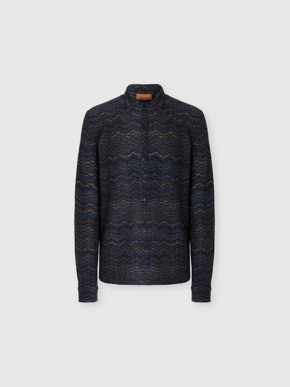 Missoni - Cashmere and viscose knit shirt, Men, Blue