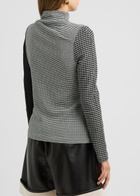 Stine Goya Patchwork Printed Smocked top Black And White