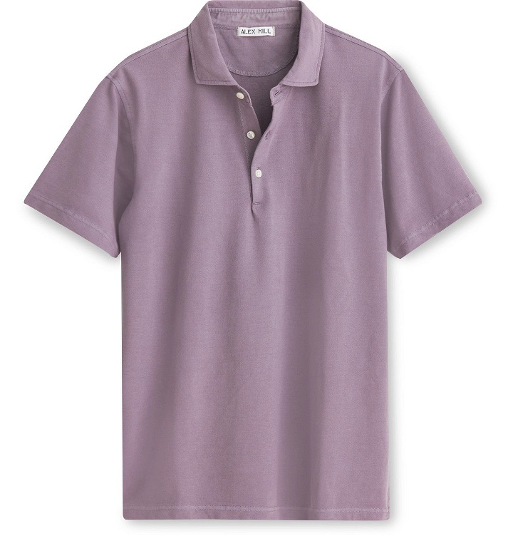 Photo: Alex Mill - Cotton-Piqué Polo Shirt - Purple