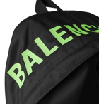 BALENCIAGA - Logo-Print Canvas Backpack - Black