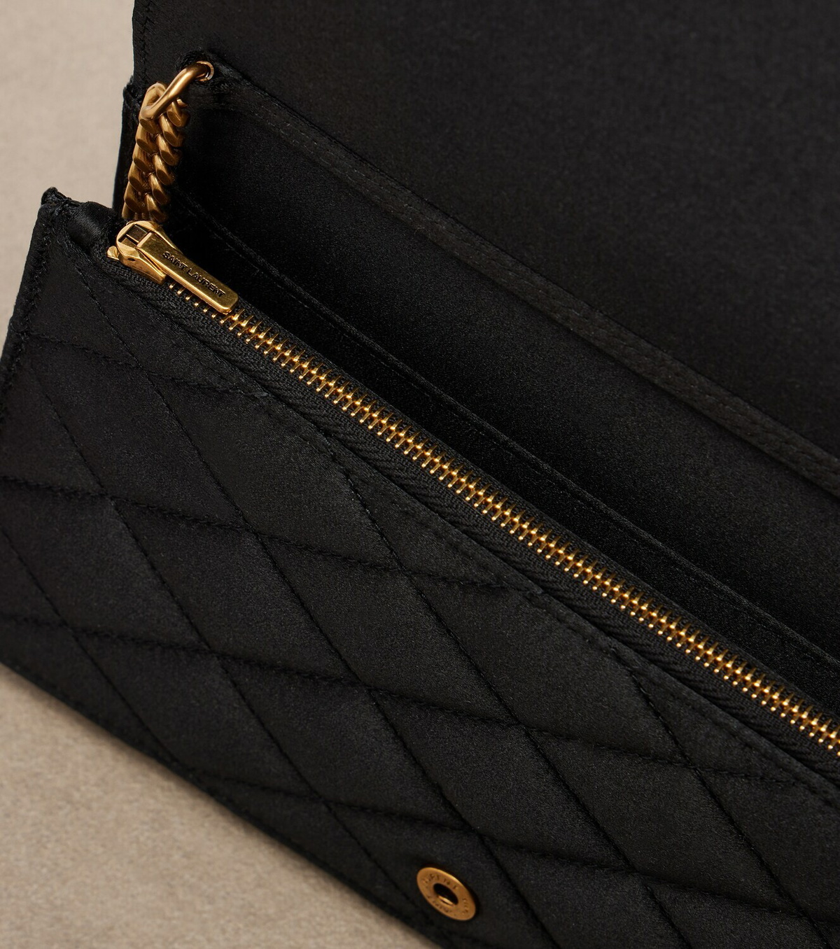 Saint Laurent Paris Mini quilted satin shoulder bag