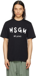 MSGM Black Brushed T-Shirt