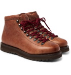 Brunello Cucinelli - Shearling-Lined Leather Boots - Brown