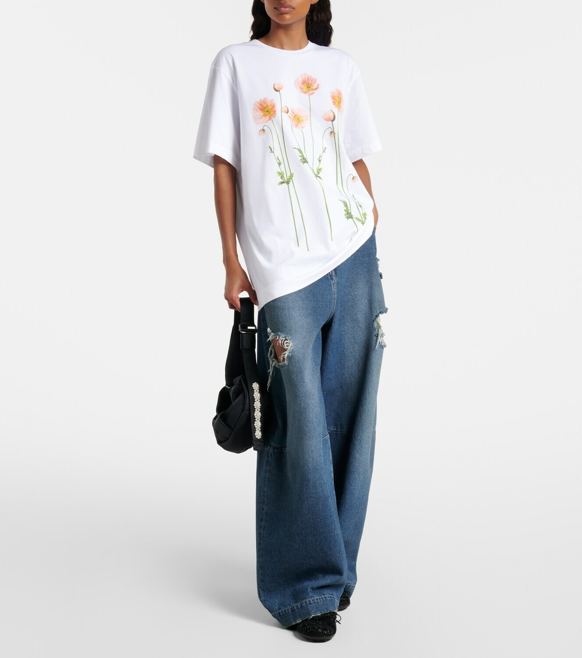 Simone Rocha Floral cotton jersey T-shirt Simone Rocha