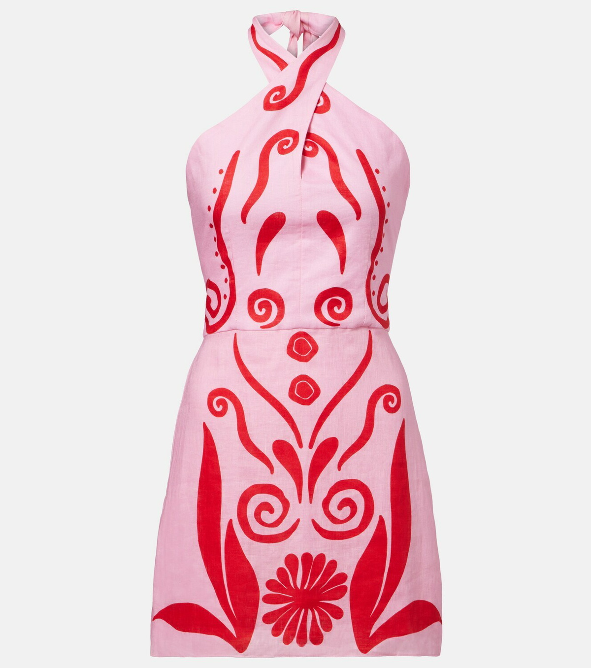 Cala de la Cruz Veneta printed linen minidress