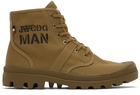 Junya Watanabe Khaki Palladium Lace-Up Boots