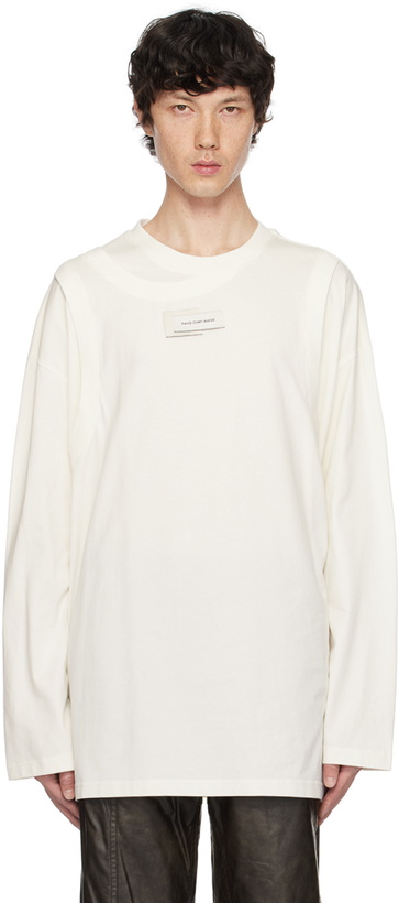 Photo: Feng Chen Wang White Double Neck Jersey T-shirt