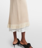 Bottega Veneta Knitted silk midi skirt