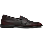 Marsèll Burgundy Stesa Soft Pebbled Leather Loafers