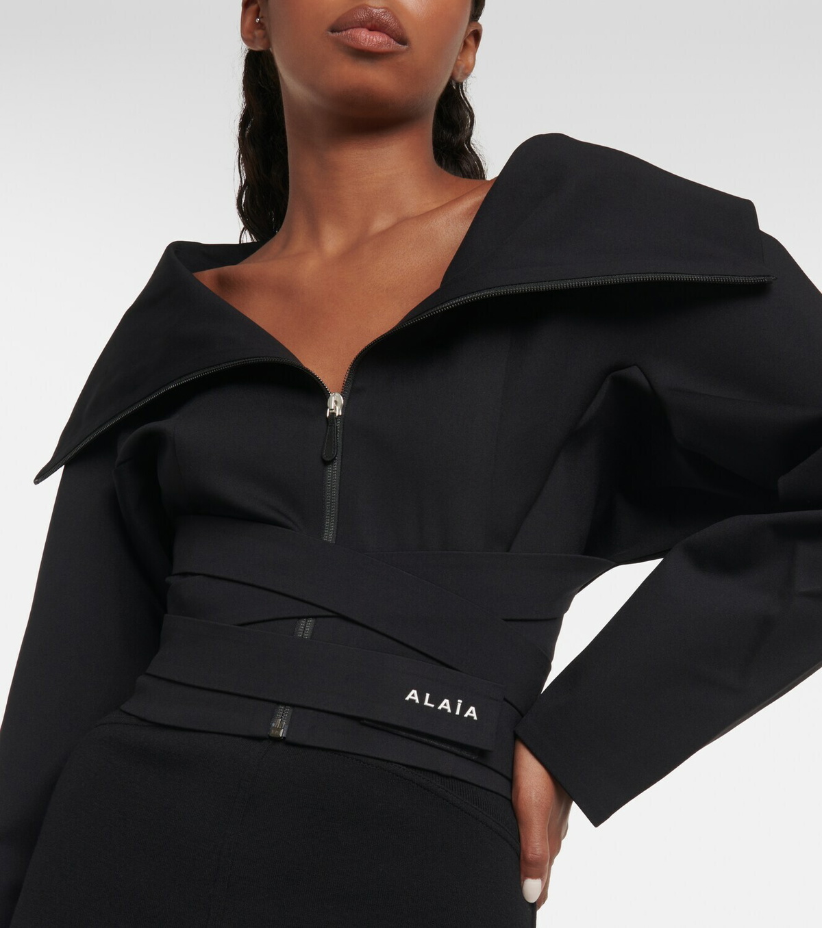 Alaïa Cropped jersey jacket ALAÏA