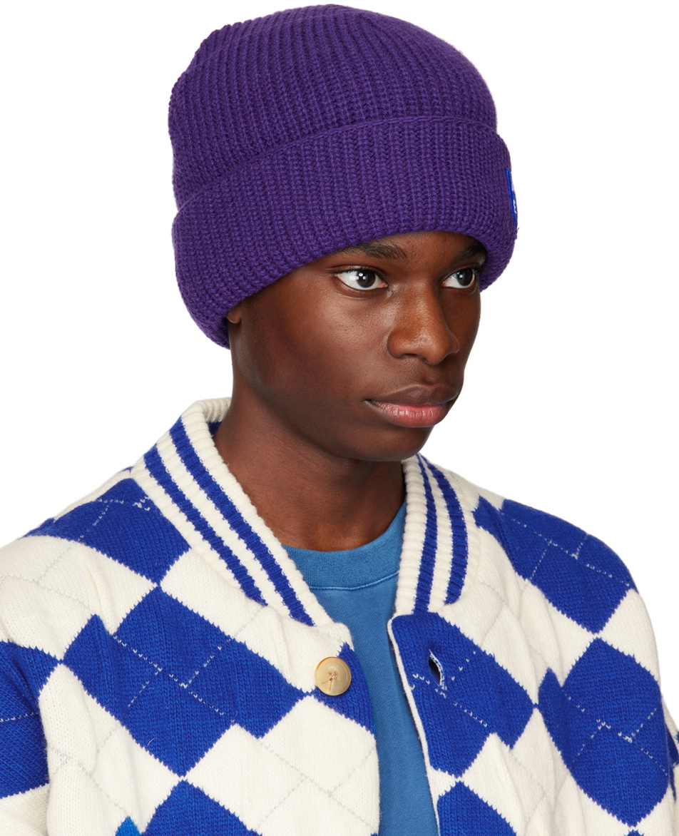 ADER error Purple Ribbed Beanie ADER error display picture 2