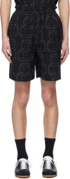 Henrik Vibskov Black Waybill Shorts