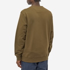 C.P. Company Men's Garment Dyed Centre Logo Crew Sweat in Ivy Green