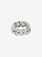 SHAY 18K White Gold Pavé Diamond Link Ring