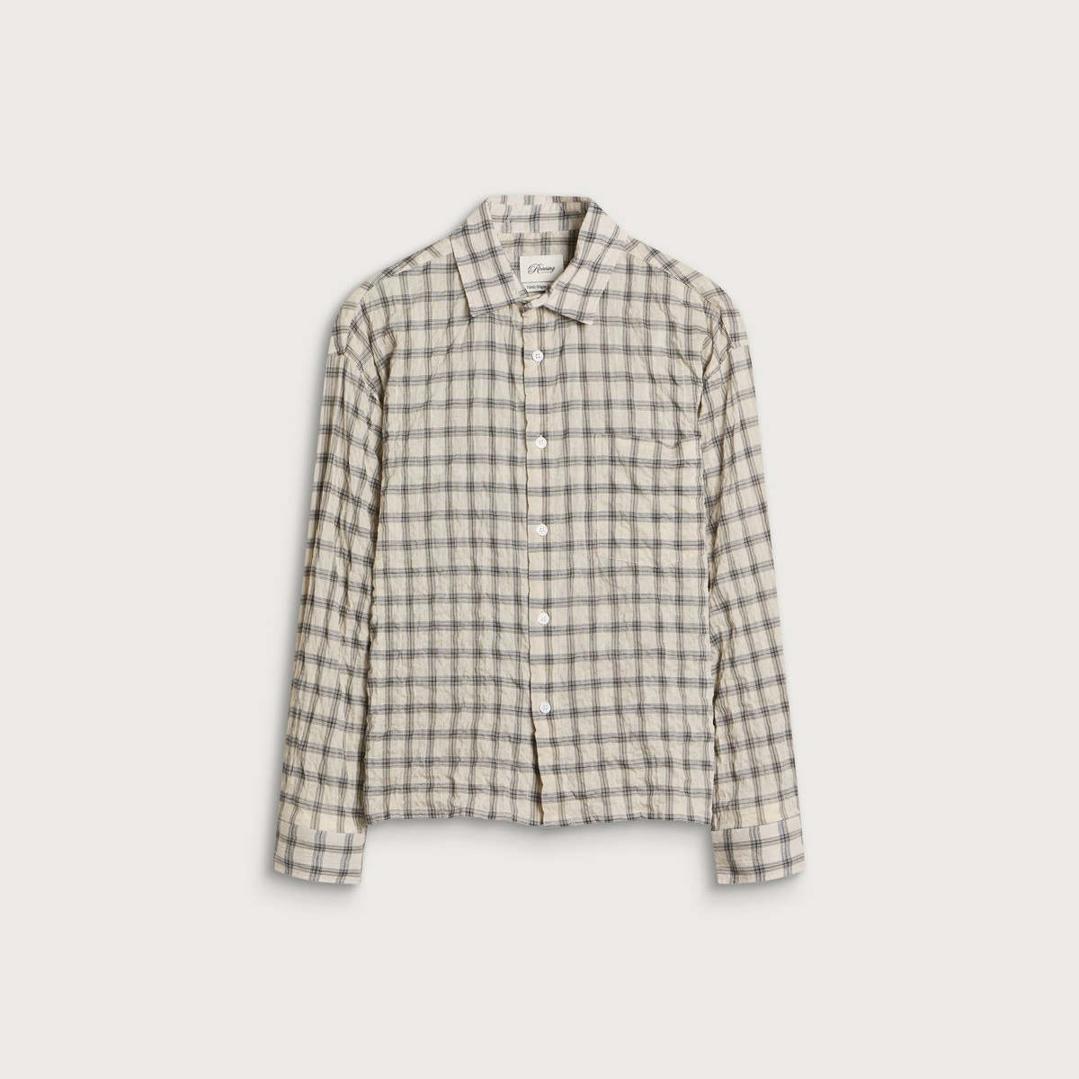 Ronning Men's Japanese Shirt in Cream Check