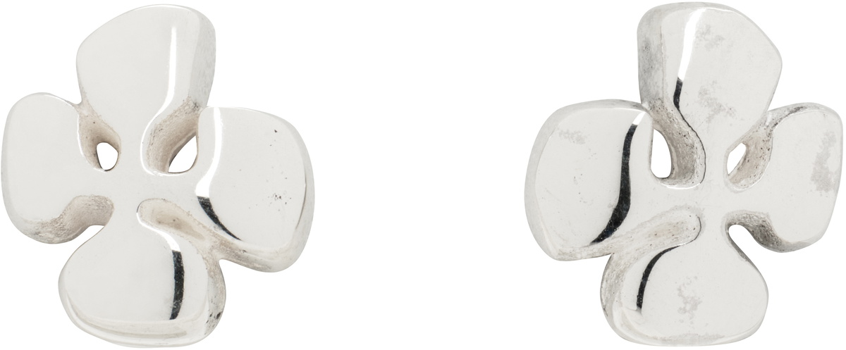 MAPLE Silver Cross Stud Earrings