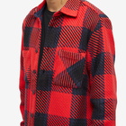 Wax London Men's Whiting Overshirt Patron Check in Red