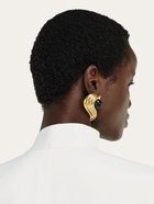 Ferragamo Womens Earrings with gems in Black