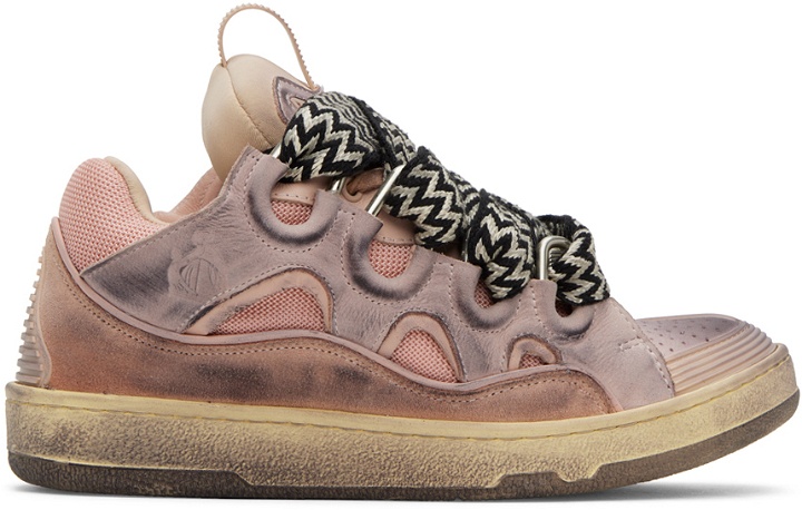 Photo: Lanvin Pink Curb Sneakers