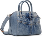 Givenchy Blue Mini Antigona Lock Denim Bag
