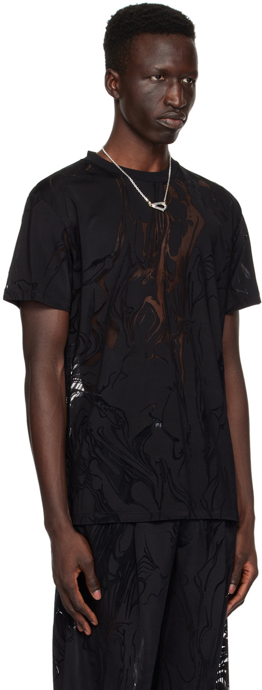 LGN Louis Gabriel Nouchi Black Marbled T-Shirt