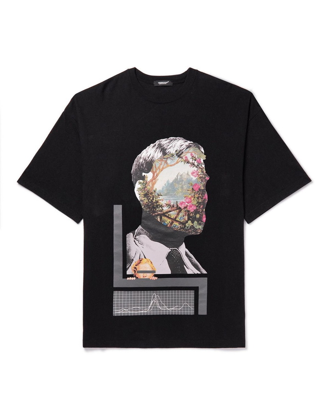 Photo: UNDERCOVER - Printed Cotton-Jersey T-Shirt - Black