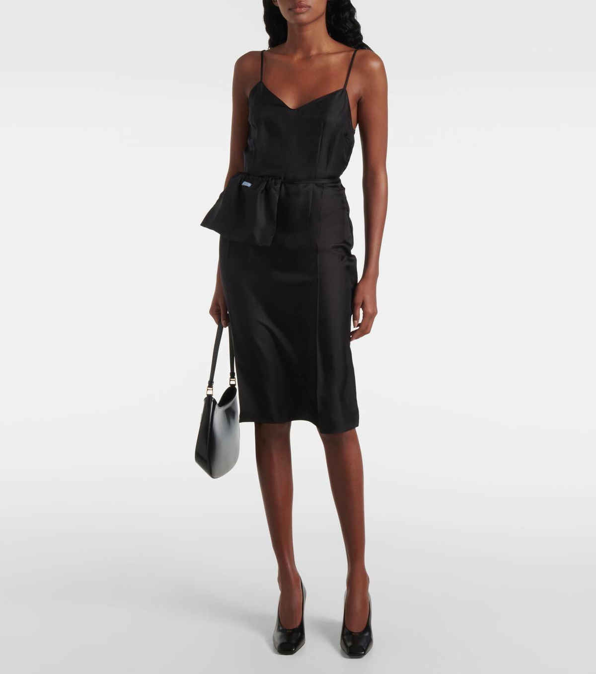 Prada Silk twill slip dress