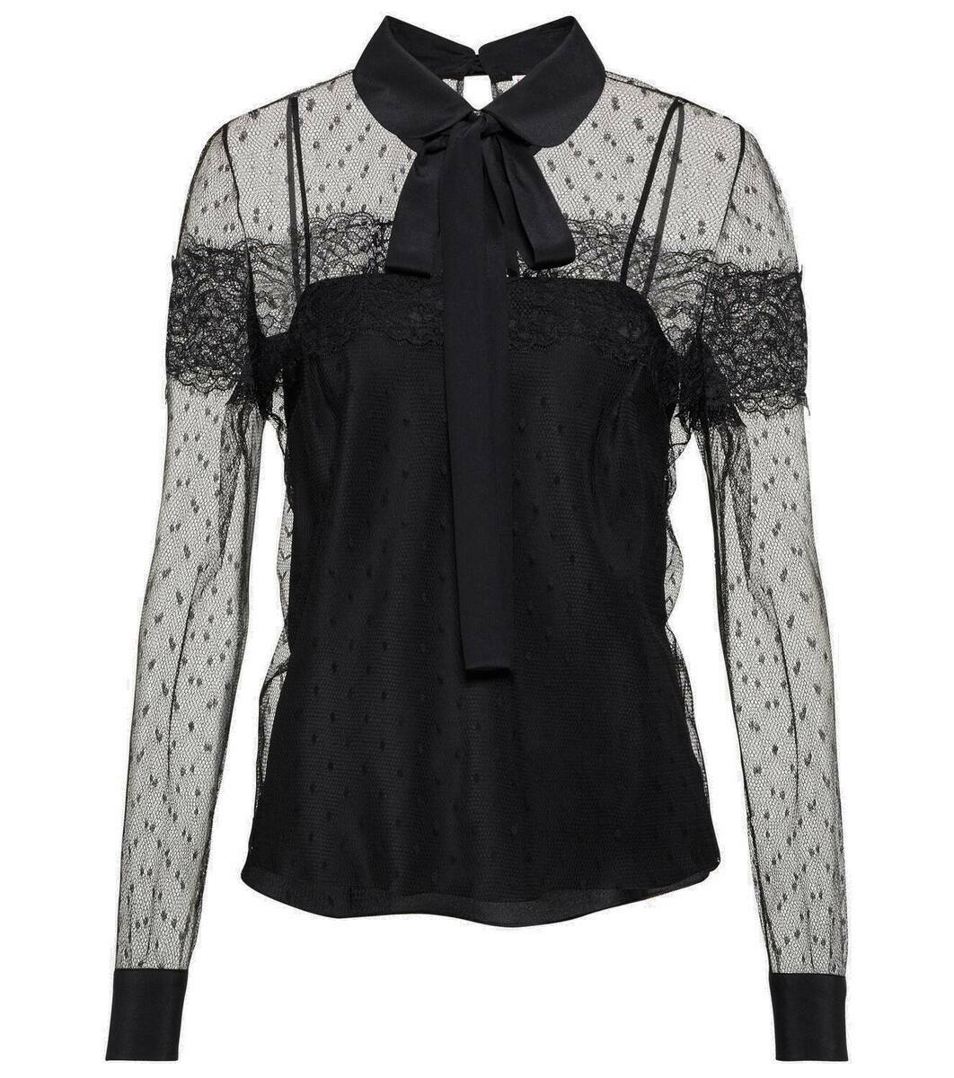 Photo: REDValentino Sheer point d'esprit blouse