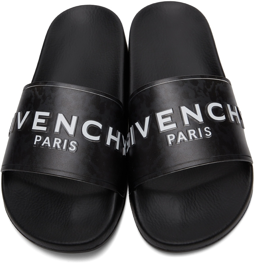 Givenchy Black Marble Flat Sandals Givenchy