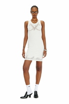 Diesel Mini tank dress with devoré lace effect - Dresses Womens in White