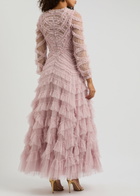 Needle & Thread Lana Ruffled Tulle Gown Lilac