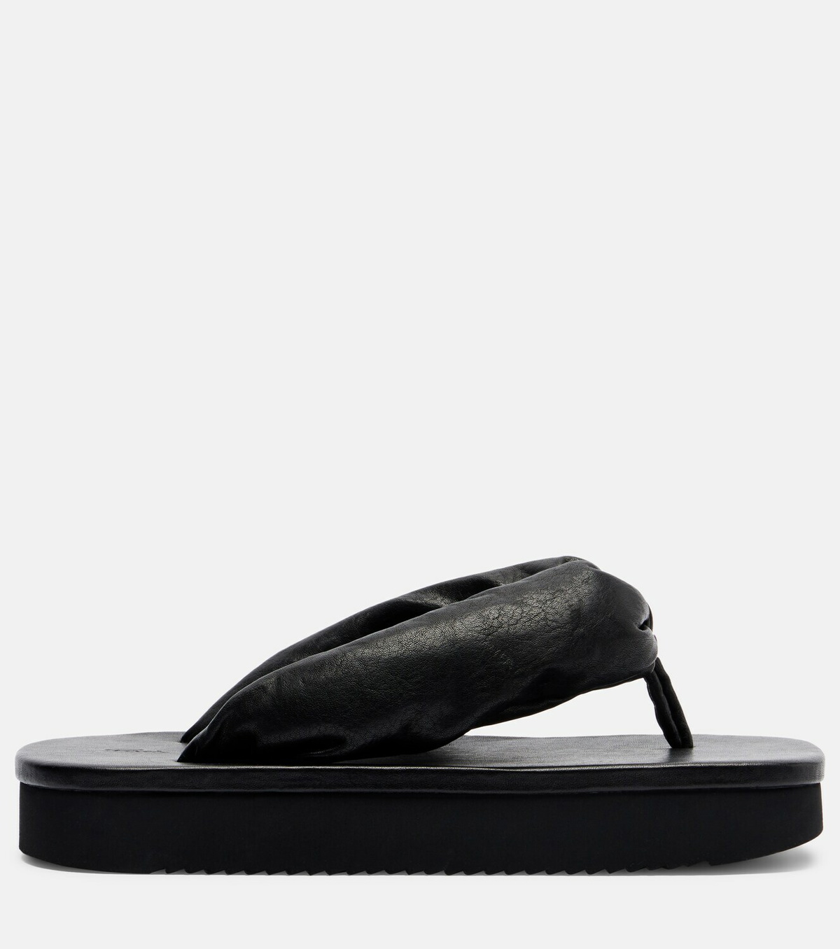 Rick Owens Leather platform thong sandals