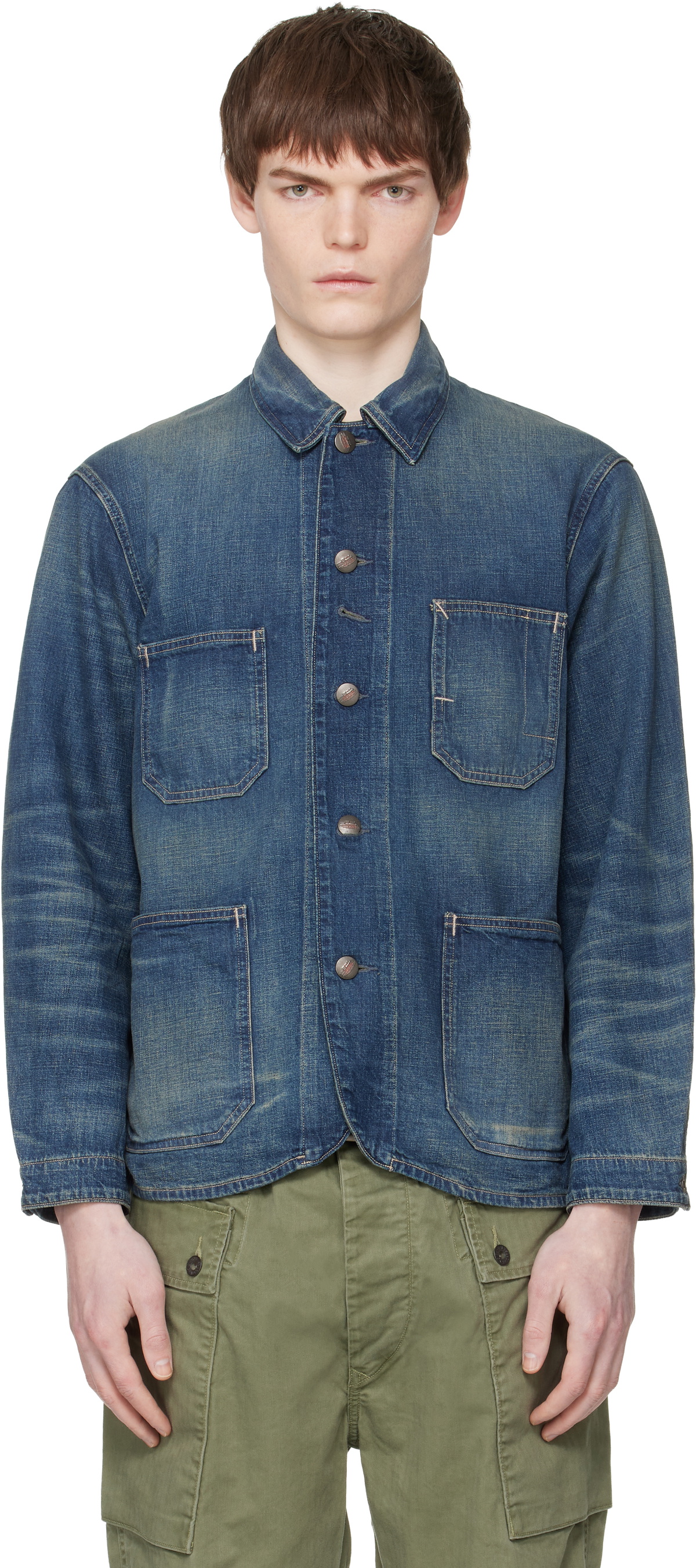 RRL Blue Torrington Engineer Denim Jacket