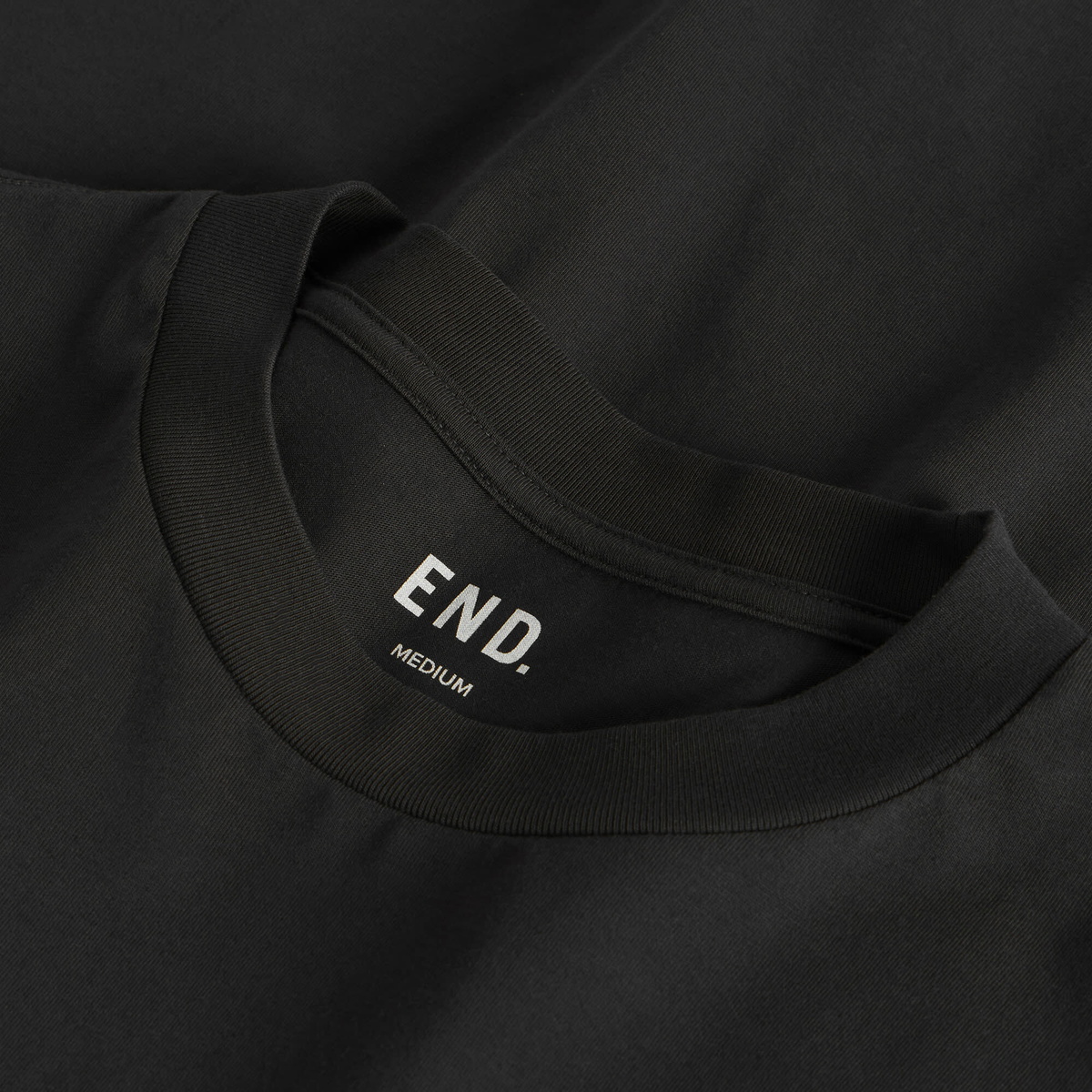 END. Worn Established T-shirt in Cinder Black