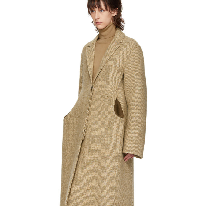 Jil Sander Brown Wool Knit Pocket Coat Jil Sander